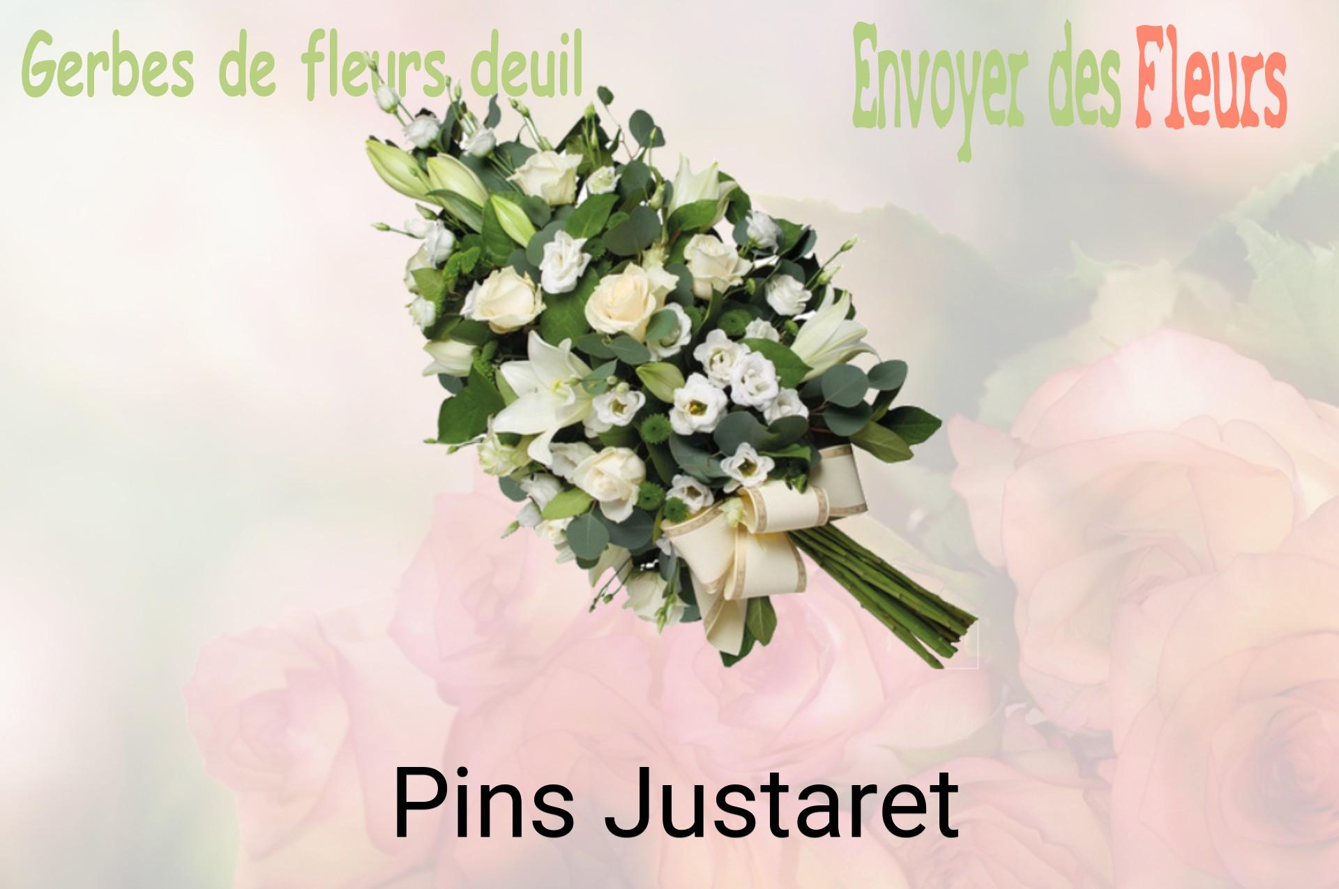 Gerbe de fleurs de deuil livrée à Pins-Justaret